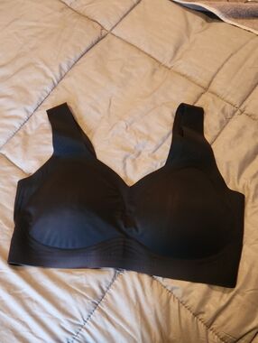 Wireless Black Jelly Bra From Soft Intentions,  Size 2x